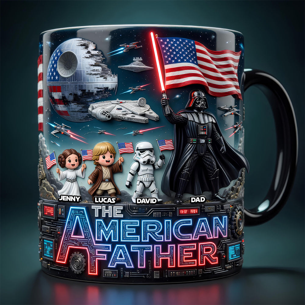 “Celebrate Your Inner Hero” - Dad Patriot Troop Magic Mug - Personalized Gift for Dads, Grandpas, and more! Coffee Mug PopCulturePrints
