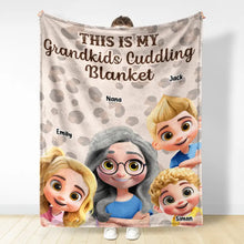 Load image into Gallery viewer, This Is My Grandkids Cuddling Blanket - Personalized Fleece Blanket, Sherpa Blanket Fleece Blanket PopCulturePrints
