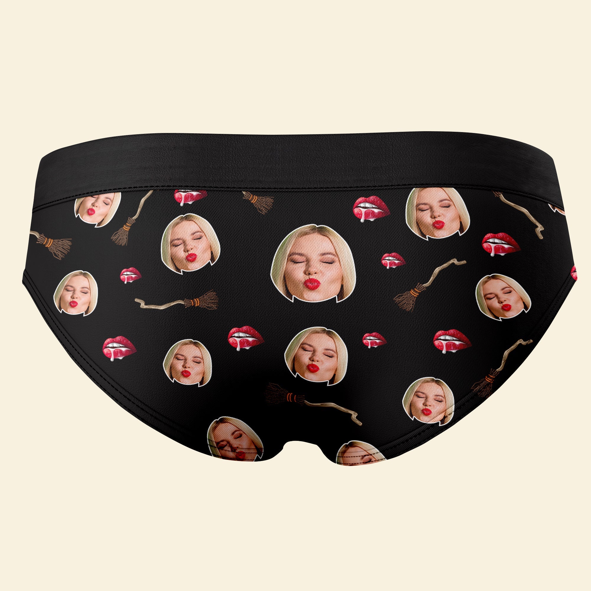 Custom Halloween Couple Boxer Briefs - Big Broom Rider & Pumpkin Snatch Finder Boxer Briefs PopCulturePrints