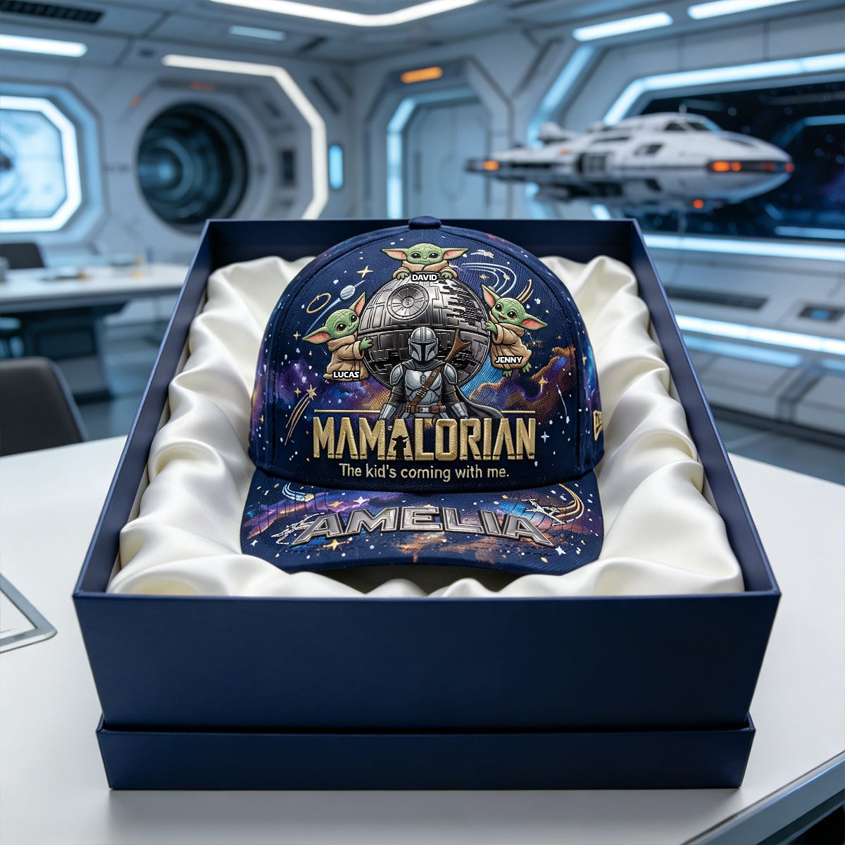 "A Mom's Superpower in the Galaxy - Warrior Mom Classic Cap" - Personalized Gifts for Mom, Grandma, and More Caps PopCulturePrints