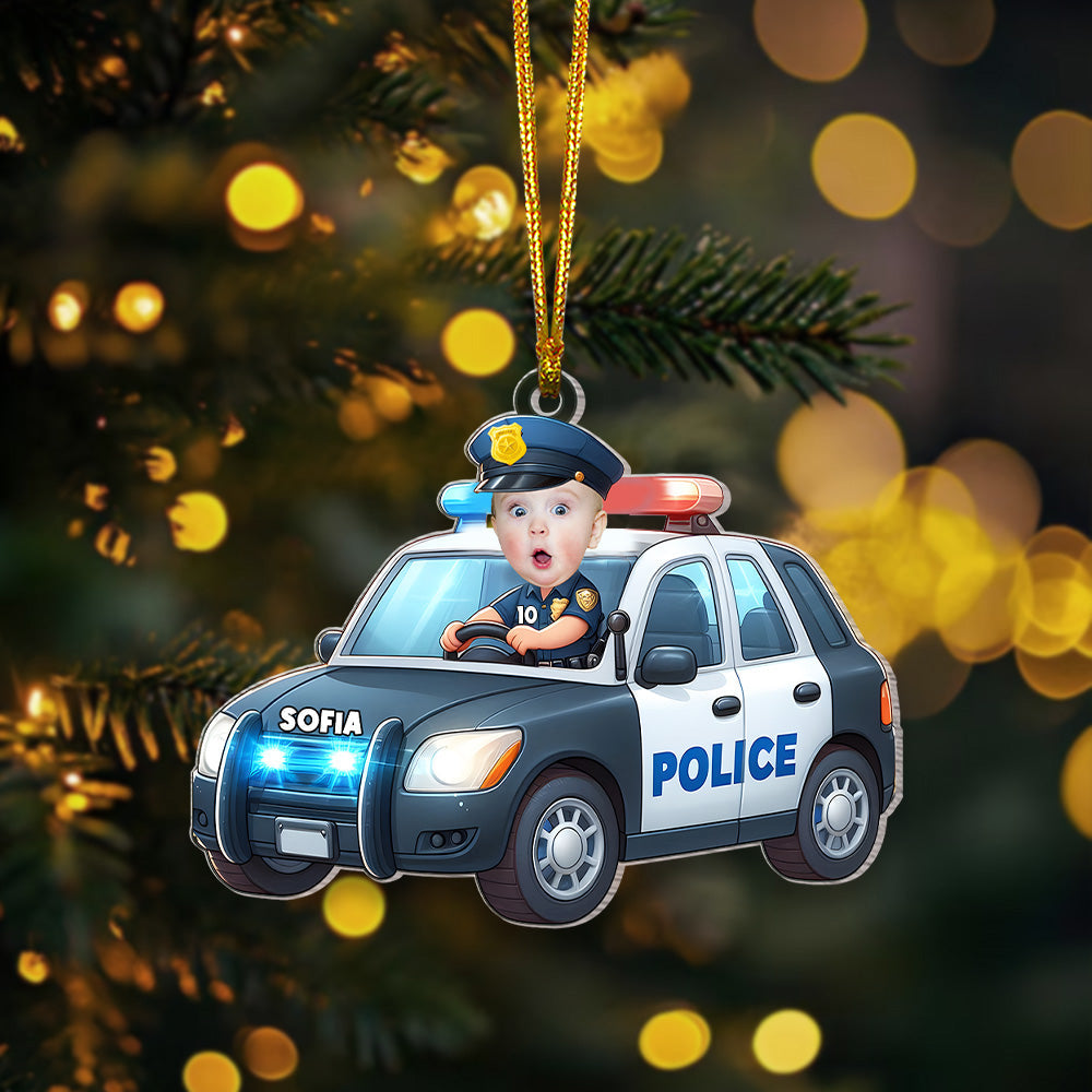 Personalized Kids Hero Photo Ornaments - Firefighter & Police Themes Ornament PopCulturePrints