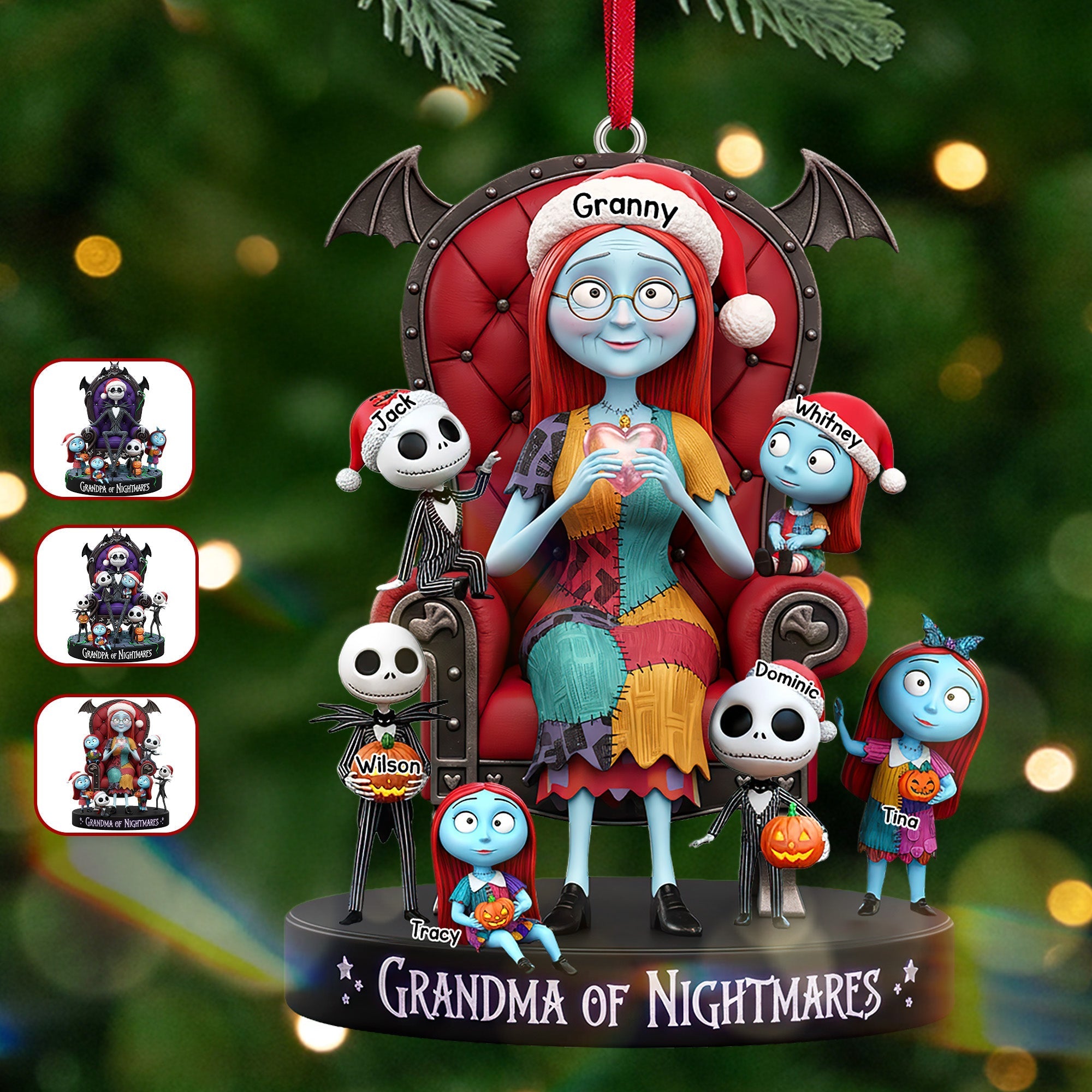 "Celebrate Family and Fun with Our Unique Ornament" - Personalized Christmas Ornament for Grandparents - Custom Gift for Kids, Grandchildren, and Any Family Member Ornament PopCulturePrints