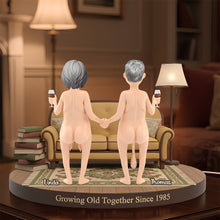 Load image into Gallery viewer, Growing Old Together - Personalized Old Couple Light Box Gift Light Box PopCulturePrints
