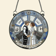 Load image into Gallery viewer, I Love You to the Death Star and Back - Galaxy Couple Suncatcher - Personalized Gift for Couples Ornament PopCulturePrints
