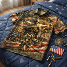 Load image into Gallery viewer, Celebrate Freedom: 250th Anniversary USA Hawaiian Shirt - Customizable Gift for Veterans and Proud Americans Hawaiian Shirts PopCulturePrints
