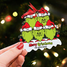 Load image into Gallery viewer, Personalized Grinch Family Christmas Ornament Ornament PopCulturePrints
