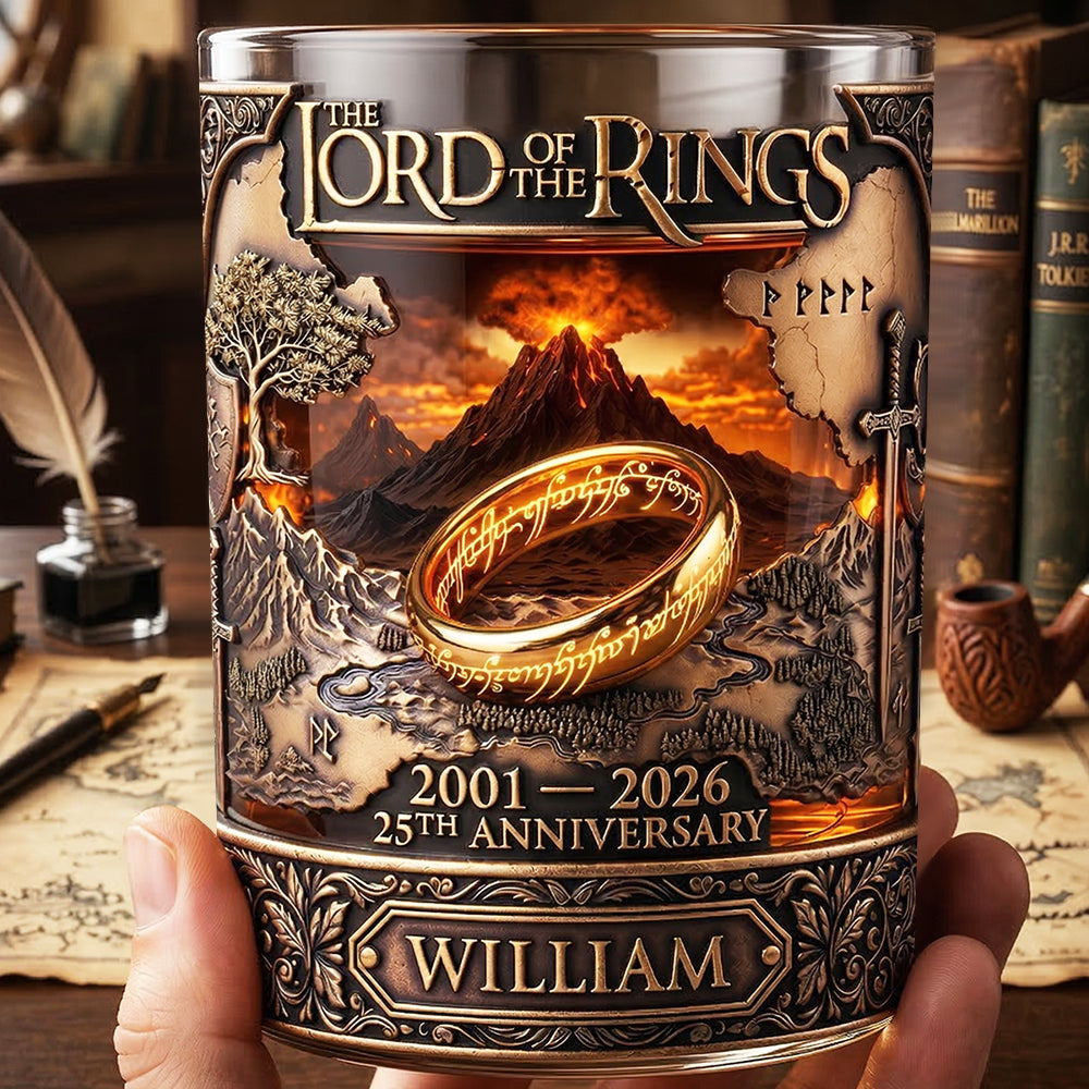 Epic Adventure Awaits - 25th Round Glass Personalized Gifts for Epic Lovers Glass PopCulturePrints