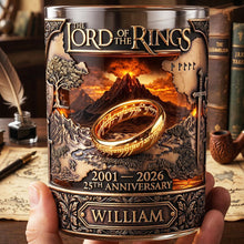 Load image into Gallery viewer, Epic Adventure Awaits - 25th Round Glass Personalized Gifts for Epic Lovers Glass PopCulturePrints
