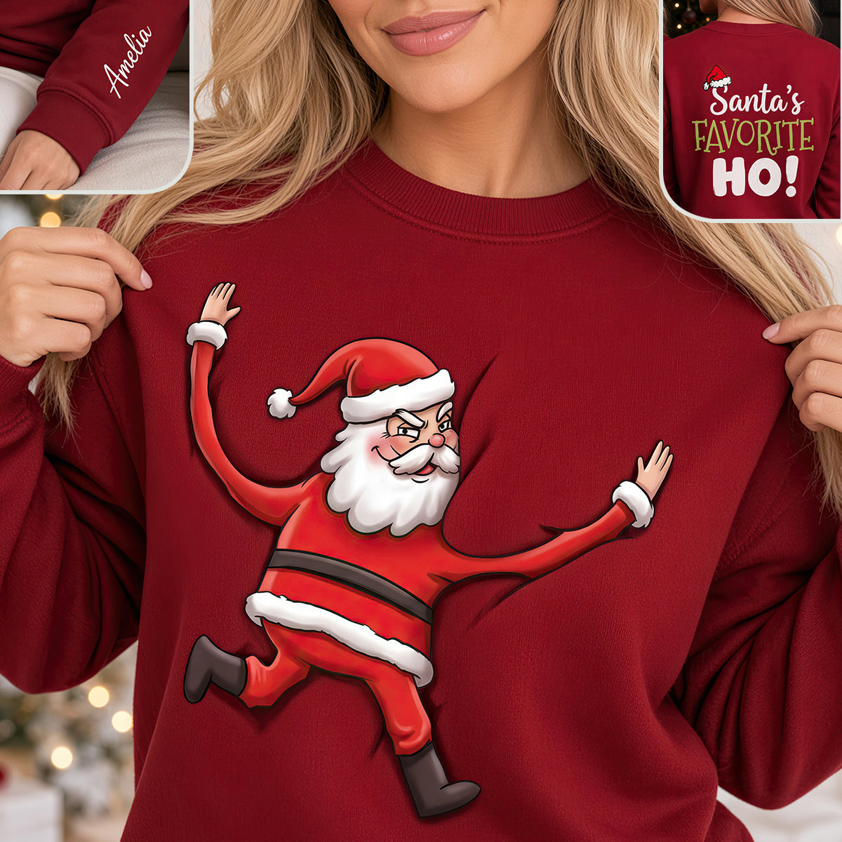 Funny Santa 3D Shirt - Personalized Gifts For Christmas 04hudt081026 AOP Products PopCulturePrints