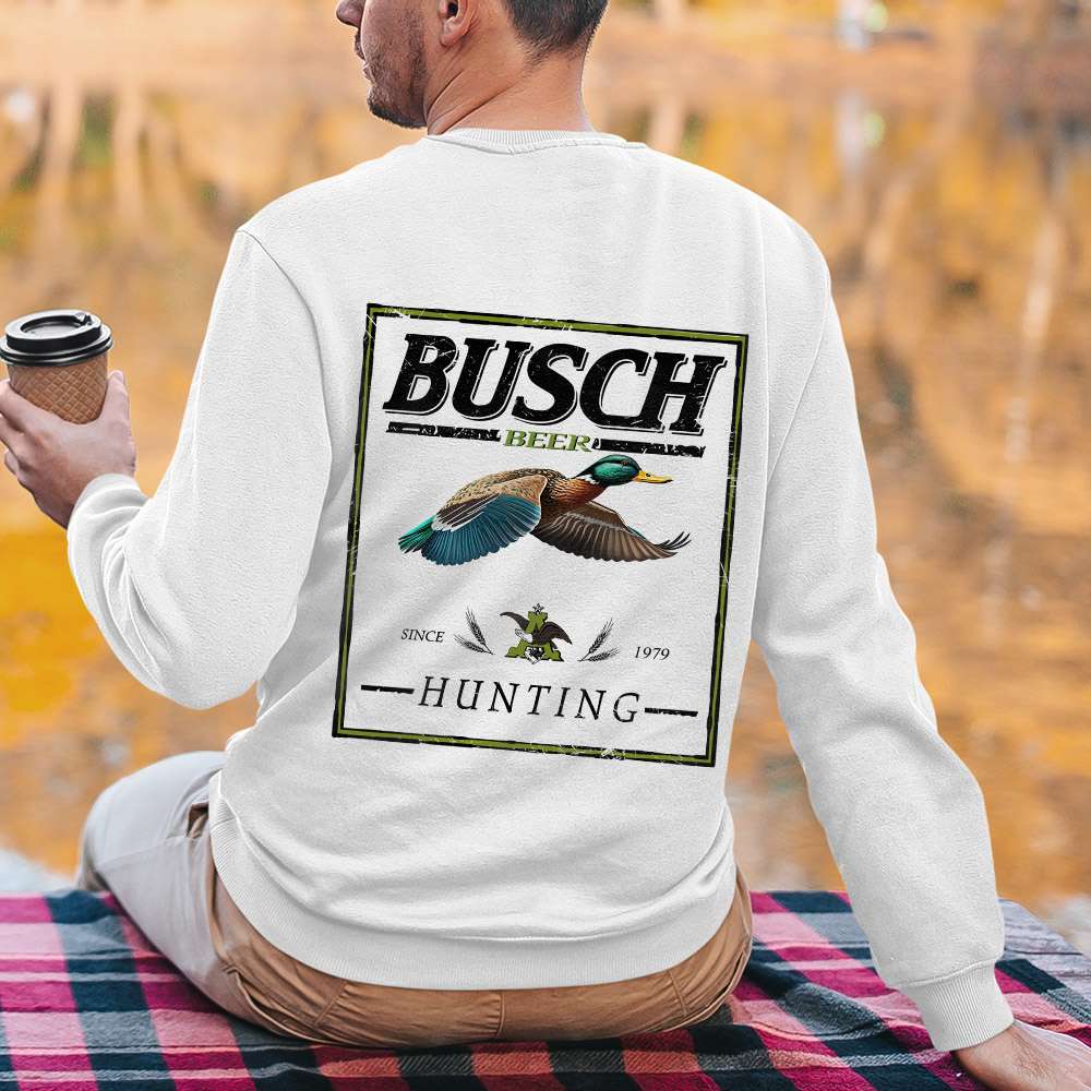 Beer Lovers Hunting T-Shirt with Duck Graphic