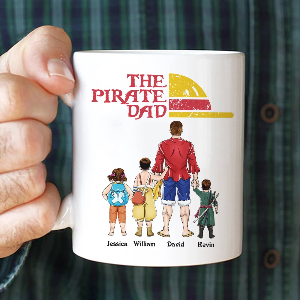 Custom Pirate Dad Coffee Mug - Perfect Father's Day Gift Coffee Mug PopCulturePrints