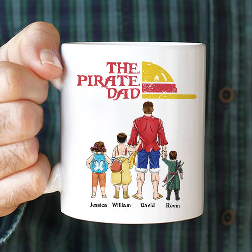 Custom Pirate Dad Coffee Mug - Perfect Father's Day Gift Coffee Mug PopCulturePrints