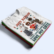 Load image into Gallery viewer, I Just Really Love My Cat - Personalized T Shirt T-shirt PopCulturePrints
