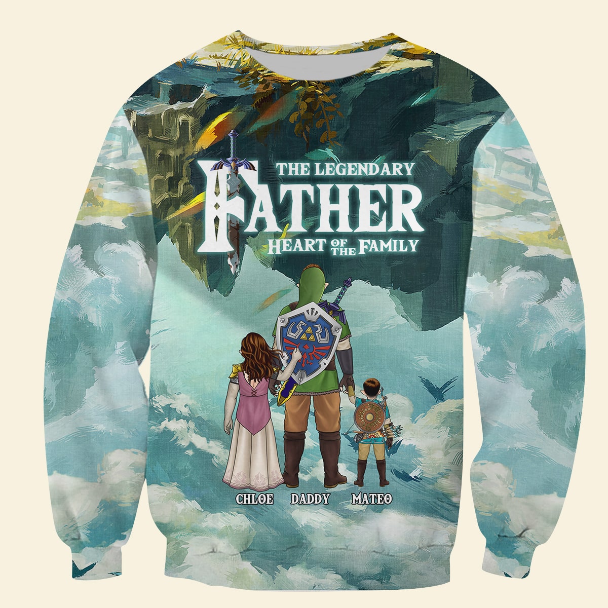 Legendary Dad 3D Shirt - Personalized Family Adventure AOP Products PopCulturePrints