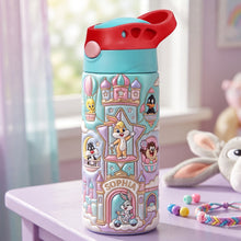Load image into Gallery viewer, "Make Every Sip Magical!" - Sweet Bunny Colorful Kid Tumbler - Personalized Gifts For Kids Tumbler Cup PopCulturePrints

