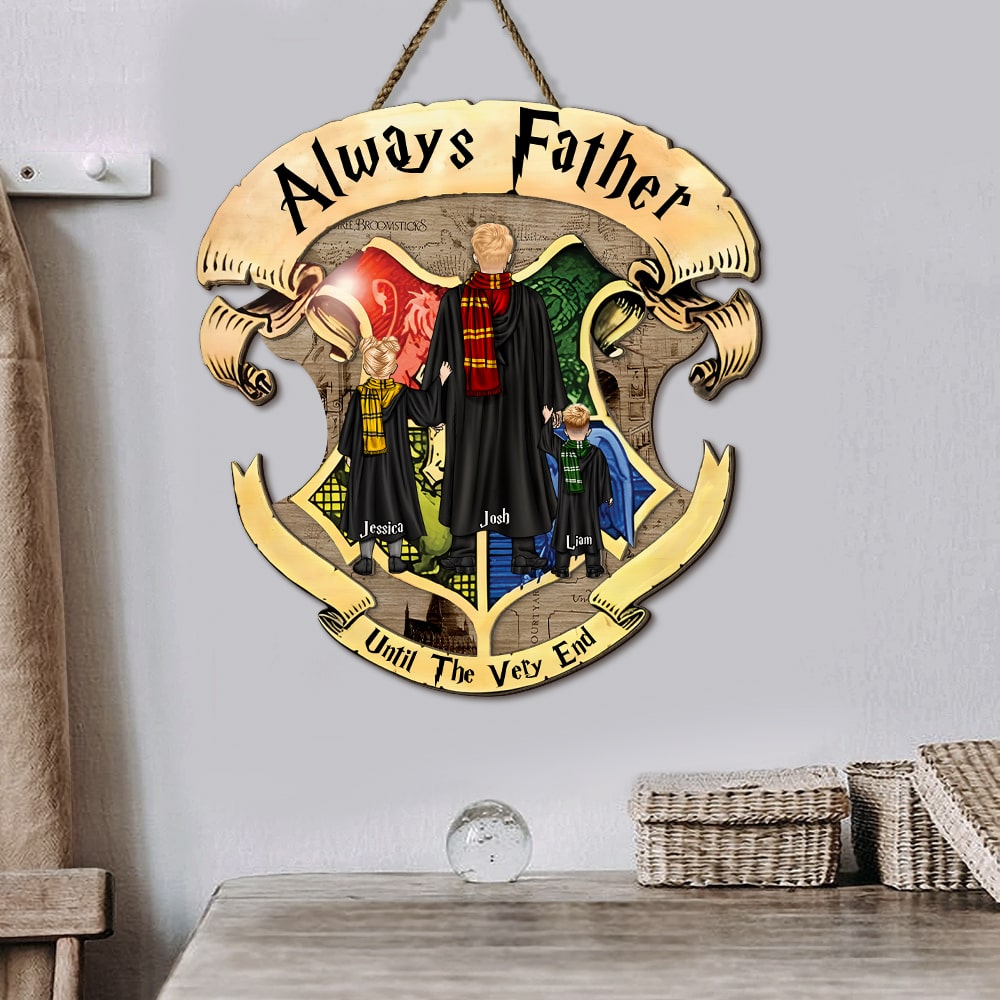 Personalized Always Father Wooden Plaque - Harry Potter Themed Gift