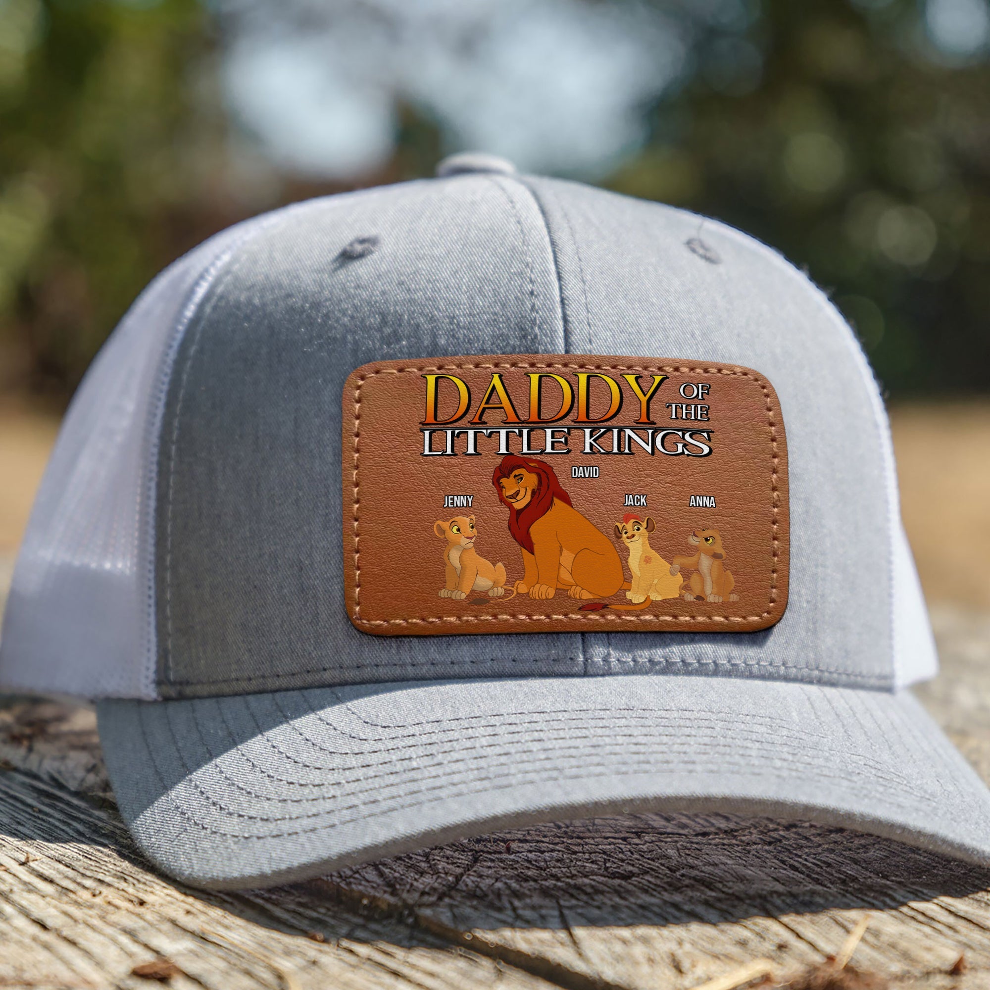 Personalized Daddy of the Little Kings Leather Patch Hat - Father's Day Gift