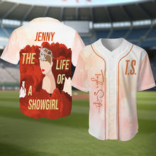 Load image into Gallery viewer, “Celebrate Your Unique Style: Personalized Life Of A Showgirl Baseball Jersey” AOP Products PopCulturePrints
