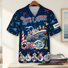 Load image into Gallery viewer, Ahoy, Let's Cruise! Personalized Fun Cruise Squad Hawaiian Shirt - Ideal Gift for Cruise Lovers and Friends
