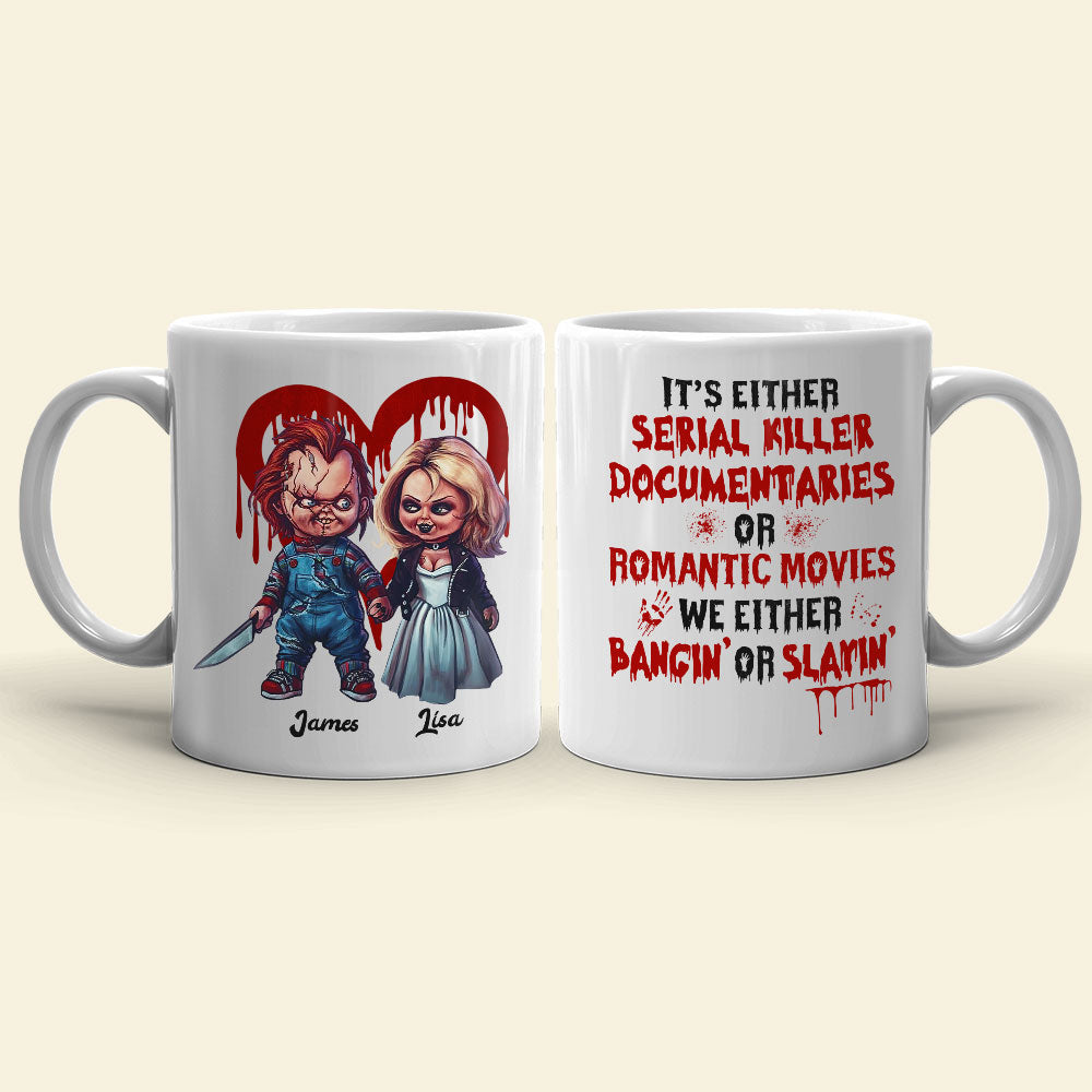 Personalized Horror Couple Mug - Funny Serial Killer & Romance Coffee Mug PopCulturePrints