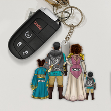 Load image into Gallery viewer, “Adventure Awaits” - Personalized Adventure Family Acrylic Keychains - Unique Gifts for Family and Friends Keychains PopCulturePrints
