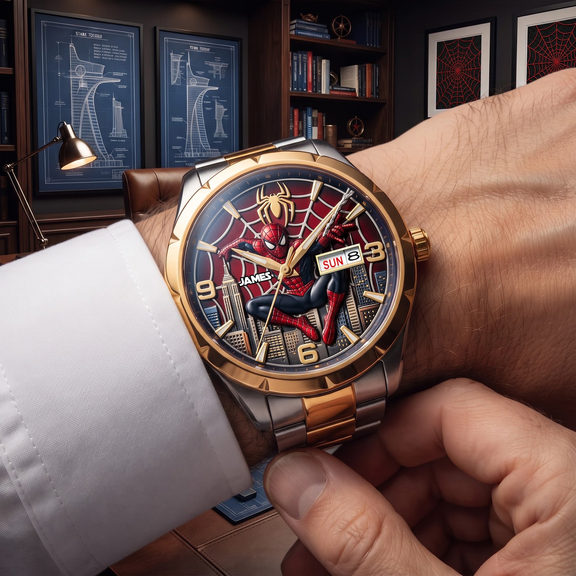 "Embrace Your Childhood Dreams with Every Tick" - Custom Childhood Hero Men's Watch - Personalized Gifts for Fans