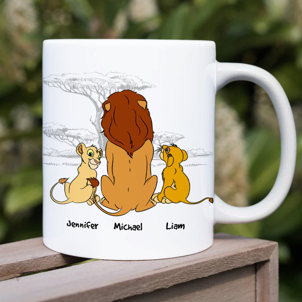 Best Dad in the Pride Lands Personalized Coffee Mug Coffee Mug PopCulturePrints