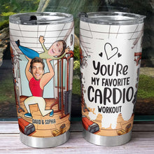 Load image into Gallery viewer, Personalized Gym Couple Tumbler - Custom Photo Gift for Fitness Lovers Tumbler Cup PopCulturePrints

