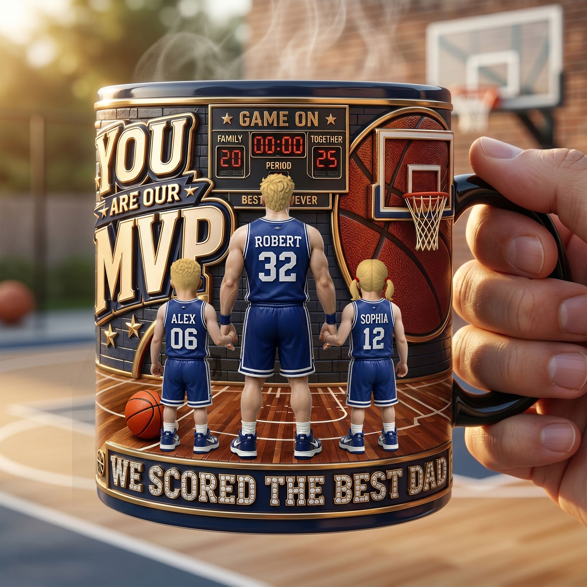 You Are Our MVP - We Scored The Best Dad Magic Mug | Personalized Gift for Sporty Dads Coffee Mug PopCulturePrints