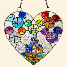 Load image into Gallery viewer, "Best Grandma Ever" - Customizable Suncatcher Ornament - Perfect Gift for Grandma and Mom Ornament PopCulturePrints
