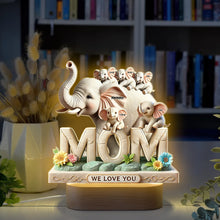 Load image into Gallery viewer, We Love You, Mommy – Personalized Elephant LED Light for Moms and Grandmas Led Night Light PopCulturePrints
