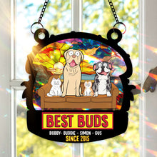 Load image into Gallery viewer, Best Buds Suncatcher Ornament - A Personalized Gift for Pet Lovers Ornament PopCulturePrints

