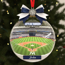 Load image into Gallery viewer, “Let’s Go Yankees!” - Personalized Sport Stadium Ornament - Custom Gift for Sports Lovers Ornament PopCulturePrints
