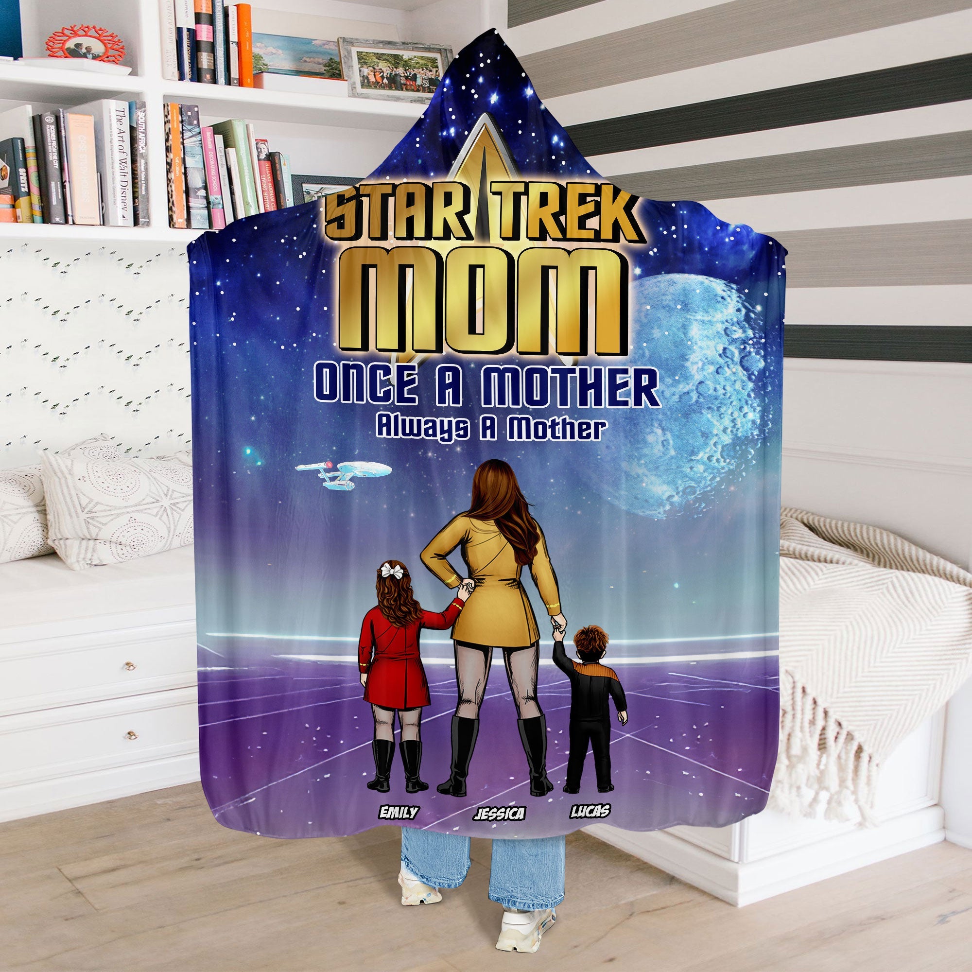 Galactic Mom Personalized Wearable Blanket Hoodie Blanket PopCulturePrints