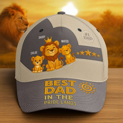 Best Dad in the Pride Lands - Personalized Cap for Dad Caps PopCulturePrints