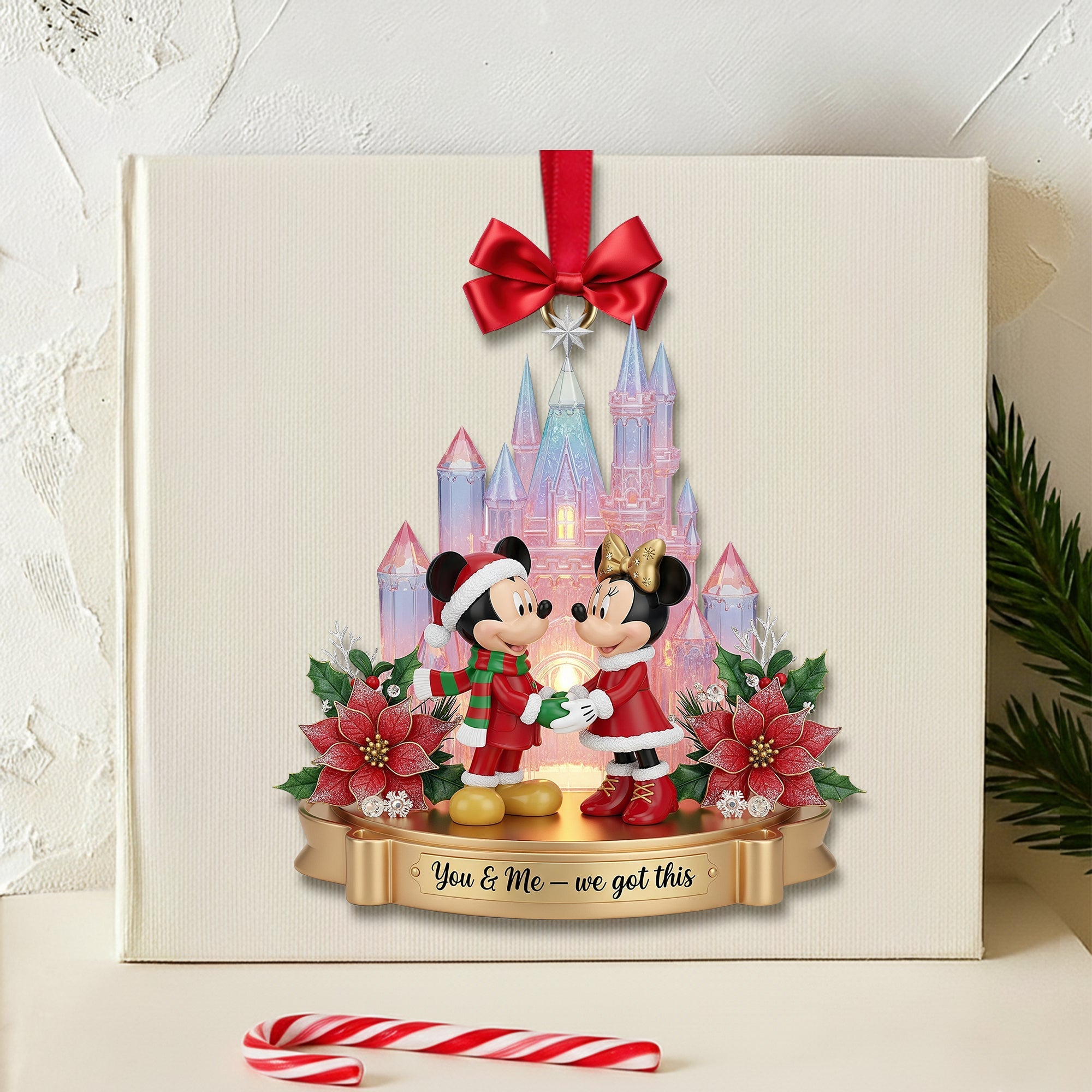 You & Me – We Got This: Fairytale Castle Couple Ornament - Personalized and Custom Gift for Couples Ornament PopCulturePrints