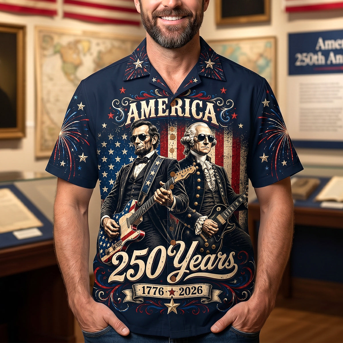 Celebrate Freedom with Style - Personalized Hawaiian Shirt for Patriots Hawaiian Shirts PopCulturePrints
