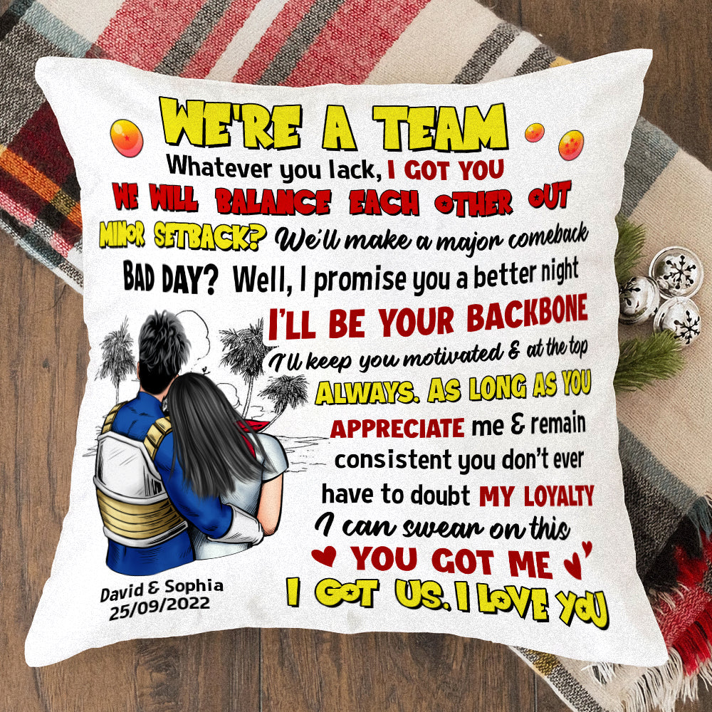 Personalized Couple's Pillow - 'I Got Us, I Love You' Pillow PopCulturePrints