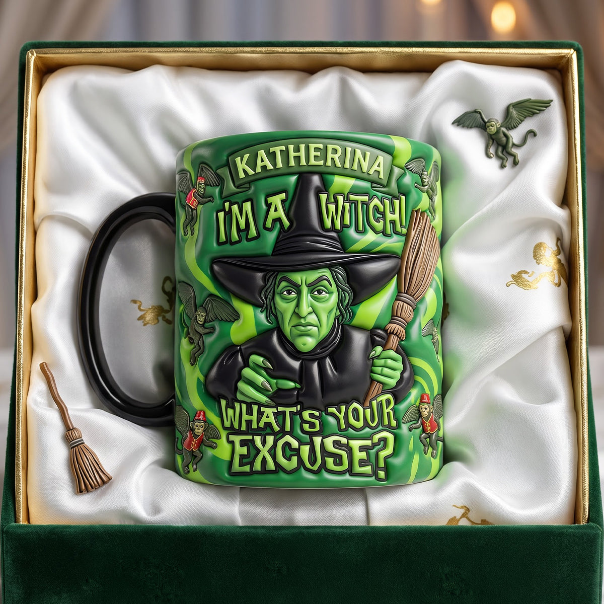 “I'm a Witch! What's Your Excuse?” - Magical Green Character Magic Mug - Personalized Gifts Coffee Mug PopCulturePrints