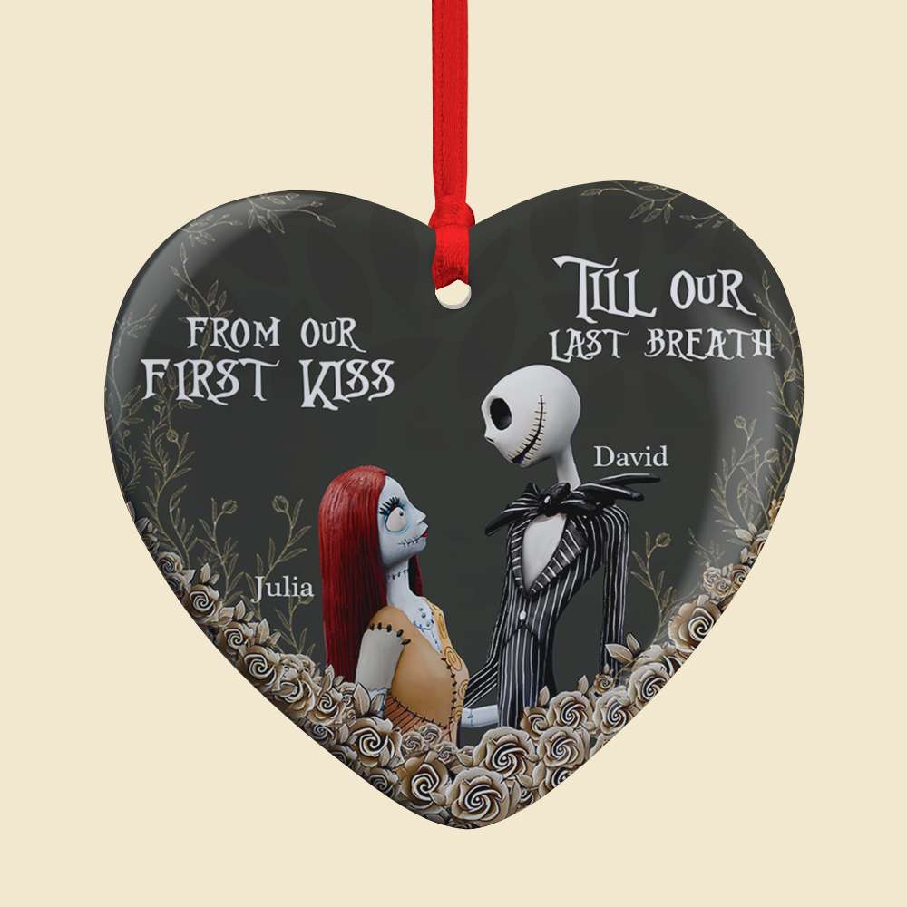 Personalized Couple's Christmas Ornament | Unique Pop Culture Designs | Valentine's Day Gifts Ornament PopCulturePrints