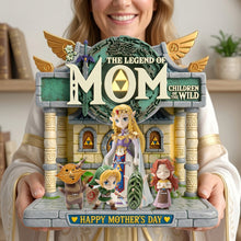 Load image into Gallery viewer, “Celebrate Her Legendary Journey!” - Legendary Adventure Mom Acrylic Plaque - Personalized Gift for Moms and Grandmas Shaped Plaques PopCulturePrints
