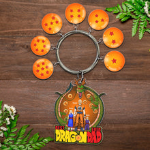 Load image into Gallery viewer, Custom Dragon Dad Keychain for Father&#39;s Day Keychains PopCulturePrints
