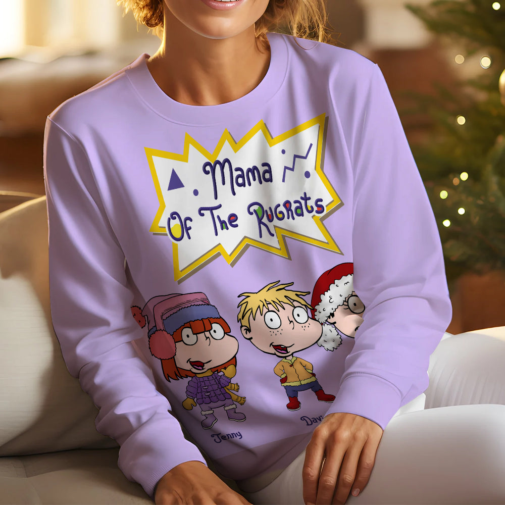 Customizable Christmas Sweatshirt for Mom - Rugrats Theme