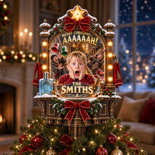 Load image into Gallery viewer, “Merry Christmas, AAAAAH!” - Classic Christmas Comedy Tree Topper | Personalized Gift for Family &amp; Friends Ornament PopCulturePrints

