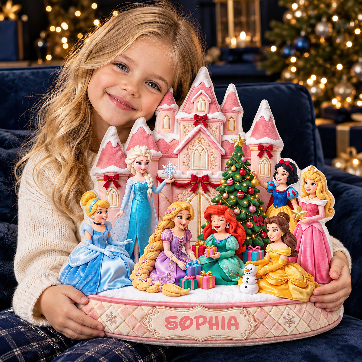 “Every Child Deserves a Dream” - Lovely Fairy Tale Princesses Pillow - Personalized Gift for Kids