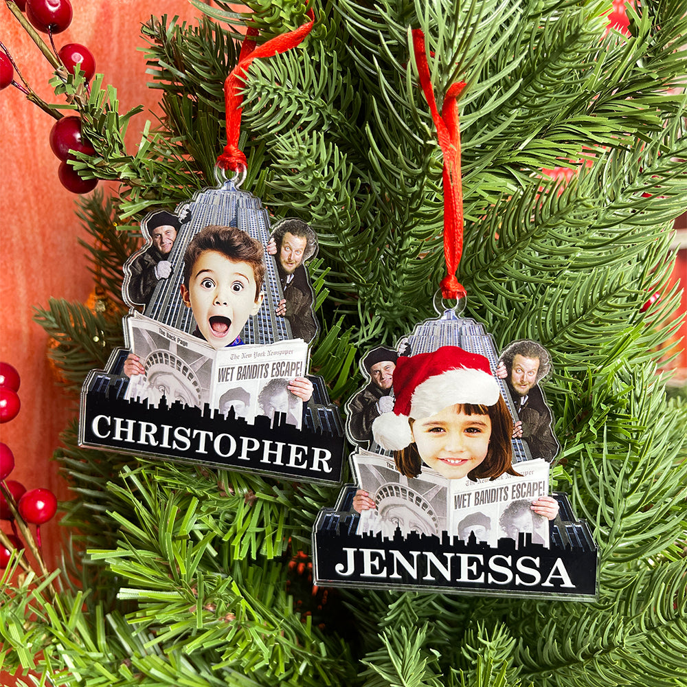 Personalized Home Alone Holiday Ornament Ornament PopCulturePrints