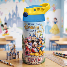 Load image into Gallery viewer, If You Can Dream It You Can Do It - Colorful Personalized 12oz Kid Tumbler Tumbler Cup PopCulturePrints
