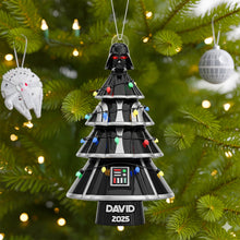 Load image into Gallery viewer, “Embrace the Galaxy This Christmas!” - Personalized Spaceship Tree Ornament - Perfect Gift for Star Wars Fans, Friends &amp; Family Ornament PopCulturePrints
