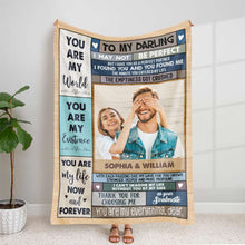 Load image into Gallery viewer, Personalized Couple Blanket - You Are My Life Now And Forever Blanket PopCulturePrints
