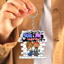 Load image into Gallery viewer, Personalized Y2K Cartoon Couple Keychain - Unique Gift for Couples Keychains PopCulturePrints
